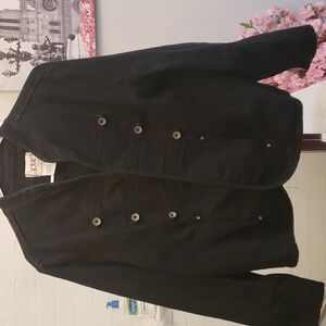 Black wash denim jacket